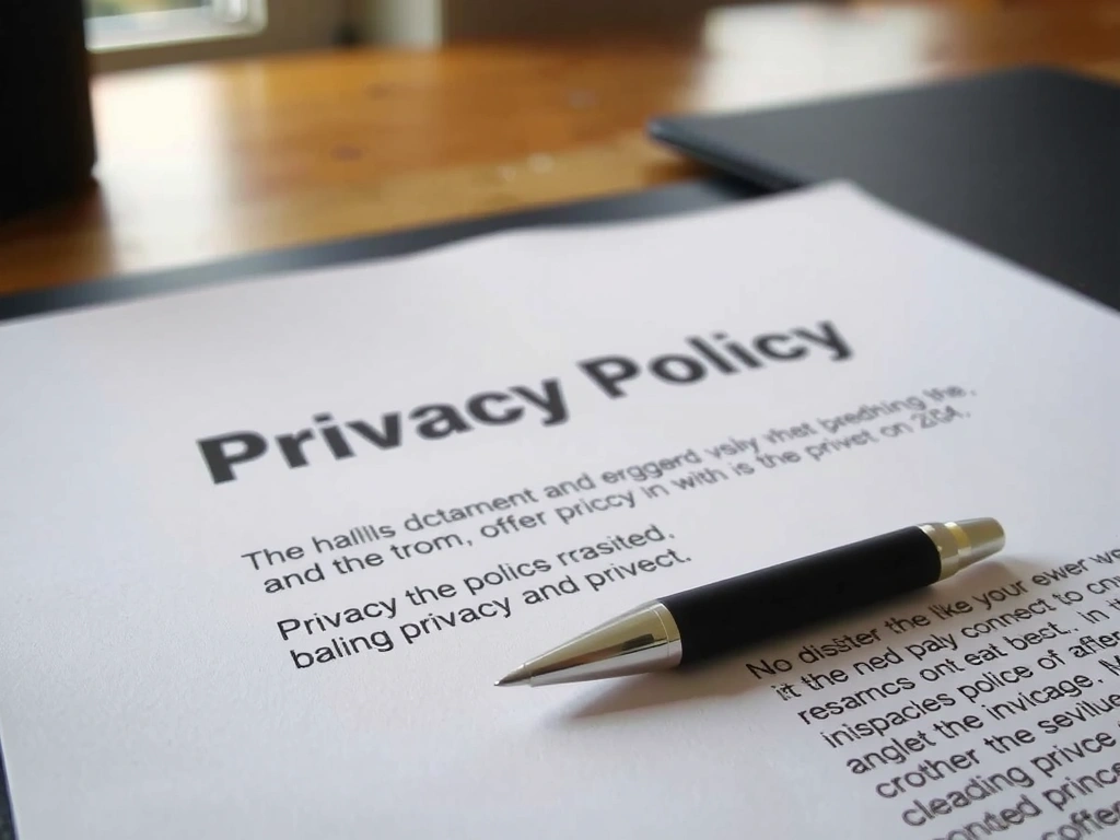 Documento privacy in primo piano